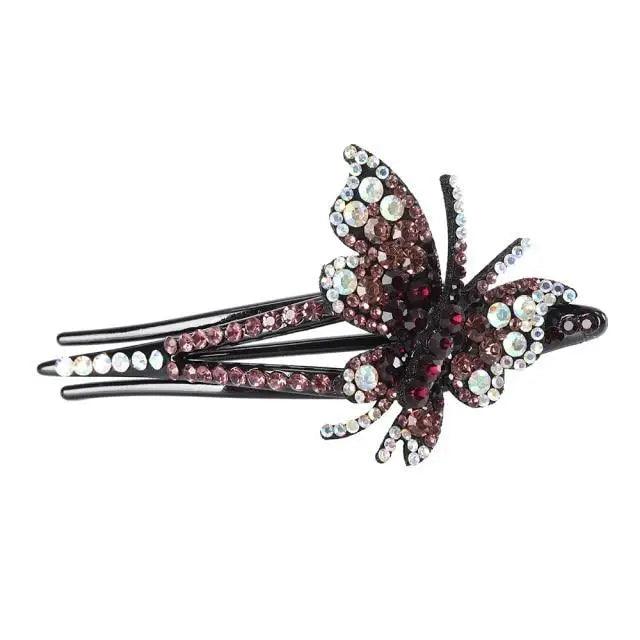 Charming Colorful Flower Red Hair Clip For Women Fashionable Design Beautiful Women Vintage Wedding Hair Clips Lightweight Hair Jewelry Excellent Women Gift