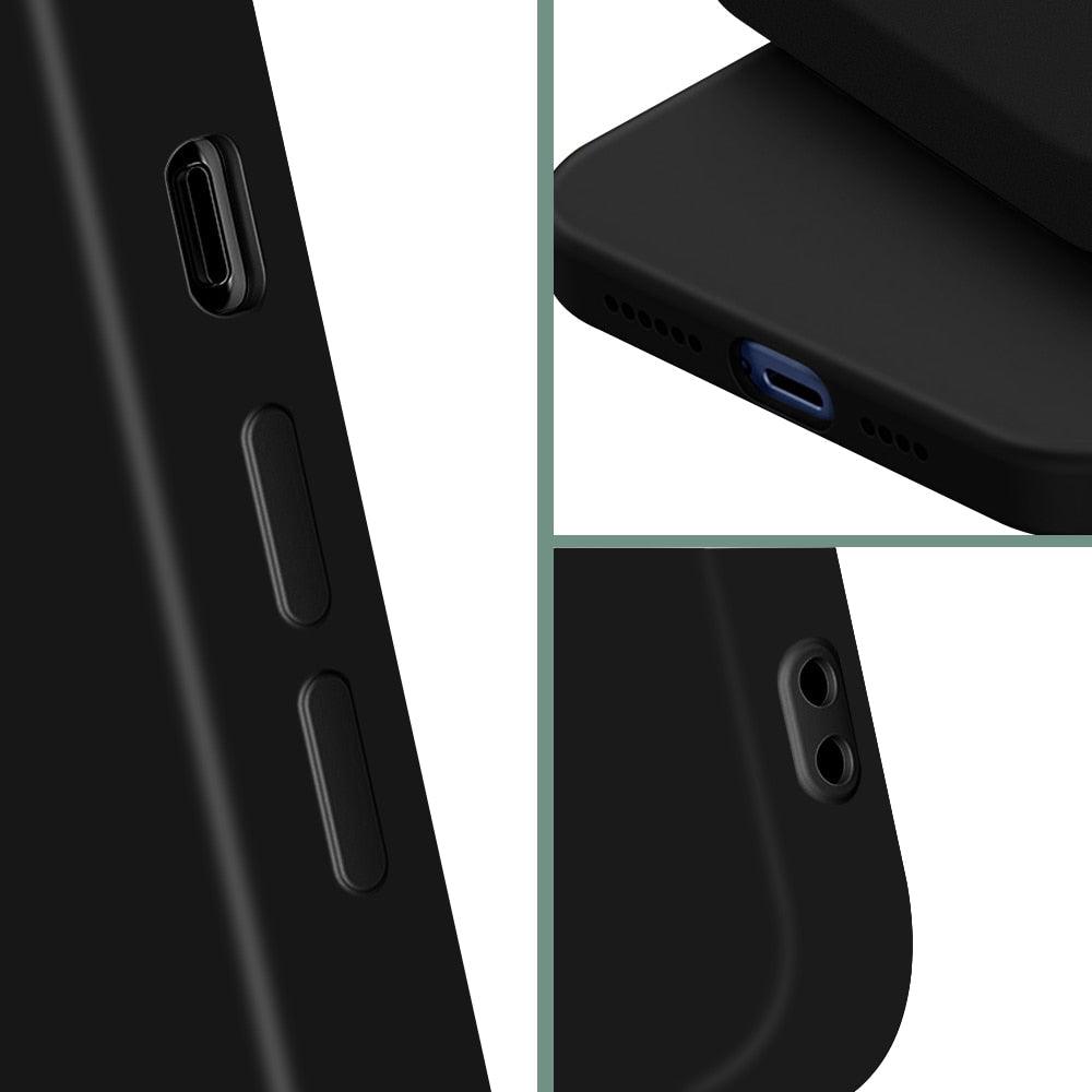 Classic Black Business Men Phone Case for iphone 14 13 Pro Max 13pro Case For iPhone 13pro Max Cover Silicone Case for iPhone 14 plus 12 11 Flexible Protective iPhone Case