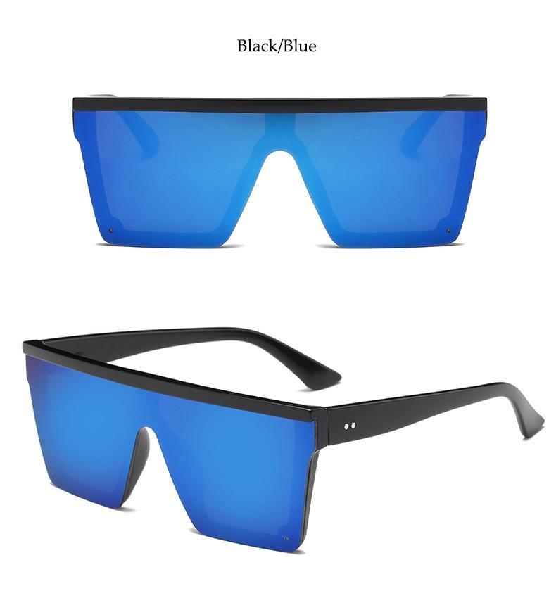 Classic Male Big Black Sunglasses For Men & Women New Fashionable Design New Mirror Pink Square  Oversize Square Sunglasses for Women Men
