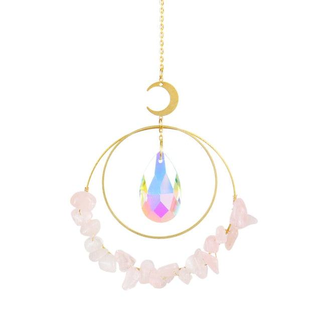 Colorful Crystals Star Sun Wind Chimes Hexagon Diamond Chandelier Lamps Light Pendant Crystals Glass Pendants Prisms Hanging Light Catcher Rainbow Make Window Curtains Home Room Decor  Hanging Ornament For Home Decoration