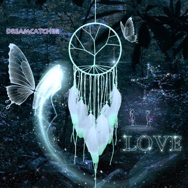 Colorful Decorative Dream Catcher Handmade Traditional Feather Wall Hanging Dream-catcher Pendant Creative Wall Decoration Craft Ornament For Car Hanging kids Room Home Wind Chimes Decorations