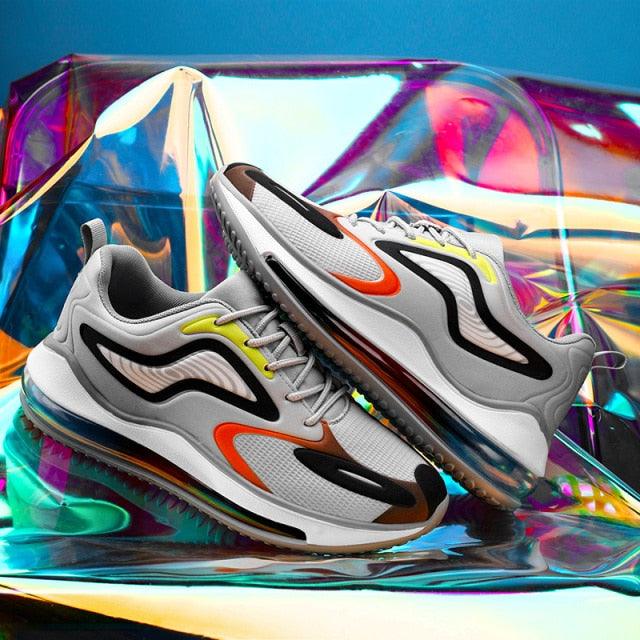 Colorful Mens Sports Comfortable Sneakers Man Running Shoes Air Cushion Mesh Shoes Black Outdoor Sport Tennis New Fashion White Sneakers Comfortable Mixed Colors Luxury Design