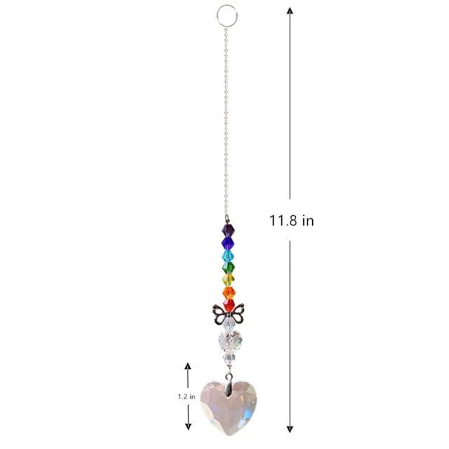 Colorful Window Sun-catcher & Wind Chimes Wreath Crystal Sunburst Hanging Prism Ornament Outdoor Celebration Gift Giving Thanks Giving Handmade Pendant For Home Garden Car Decor
