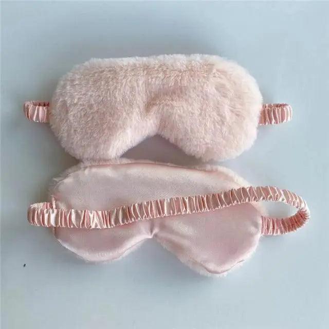Comfortable Soft Plush Sleep Eye Mask Sleeping Masks Night Eyeshade Women Traveling Eye Patch Cute Design Cozy Fluffy Eye Mask