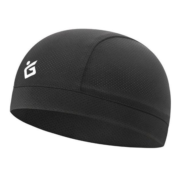 Cooling Skull Cap Breathable Sweat Wicking Cycling Running Hat Cap Odorless And Sweat-Absorbent Sweat-Absorbent No Discoloration Cycling Caps for Men Women Windproof Cycling Hat with Sun Visor Under Helmet Liner Black
