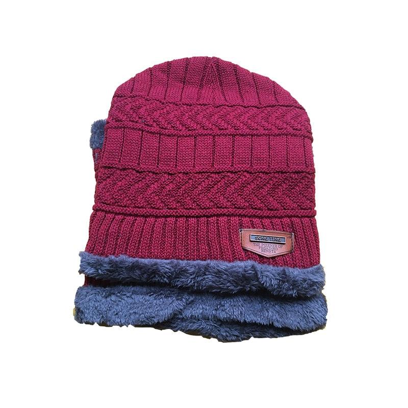 Coral Fleece Scarf Winter Hat Soft Men Beanie Warm Hat Knit Letter Double Layer Cap Gorgas Bonnet Knitted Hat Set Outdoor Sport Warm Beanies Hat For Men Knitted Hats Bandana Hiking Camping Kid Neck Warmer Cap