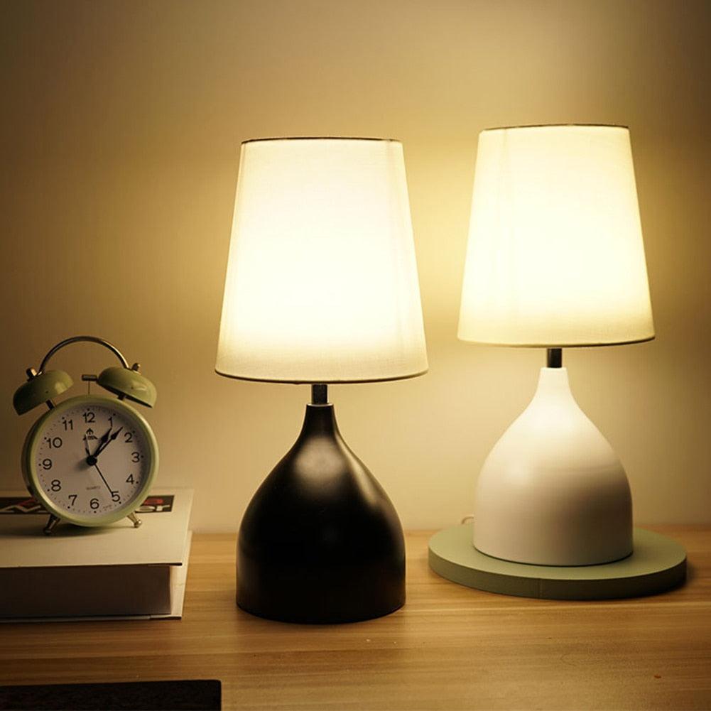 Creative LED Table Lamp Touch Switch Fimmable Bedroom Bedside Living Room Modern Desk Study Night Light Home Decor Decorative Table Lamp Cute Study Lamps for Bedroom Décor