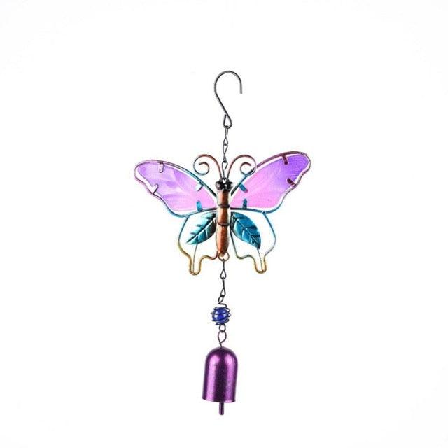 Creative Memory Wind Chimes Outdoor Metal Glass Wind Chimes Cute Hummingbird Owl Butterfly Wind Chimes Hanging Ornament Home Decoration Wind Bells Crafts For Mom Outdoor Stained Glass Chime For Garden Home Window Decor Memorial Gifts Housewarming Decor