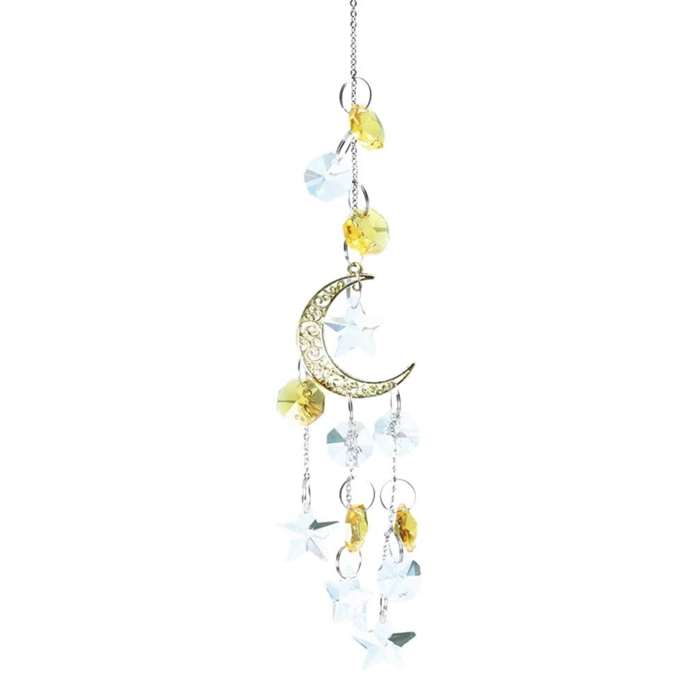 Crystal Hanging Sun-catchers Beads Colorful Chandelier Wind Chime Handmade Pendant Hanging Drop For Garden Window Curtain Chandelier Home Decor Christmas Pendant Gifts Ornament For Garden Window Car Wedding Plants