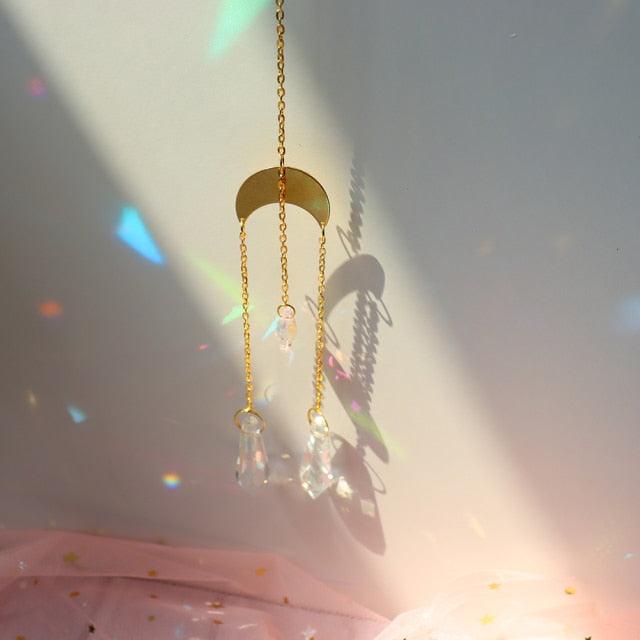 Crystal Hanging Sun-catchers Beads Colorful Chandelier Wind Chime Handmade Pendant Hanging Drop For Garden Window Curtain Chandelier Home Decor Christmas Pendant Gifts Ornament For Garden Window Car Wedding Plants
