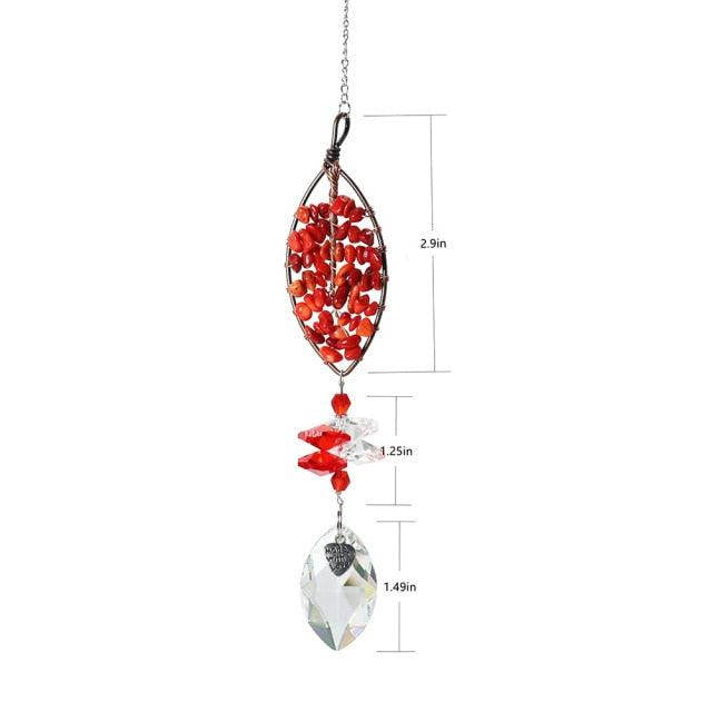 Crystal Wind Chime Star Moon Sun Pendant Indoor Window For Window in Garden Starry Sky Decor Catchers with Crystals  Dream Sun Catchers Plated Colorful Beads Hanging Drop for Outdoor Garden Moon Prism
