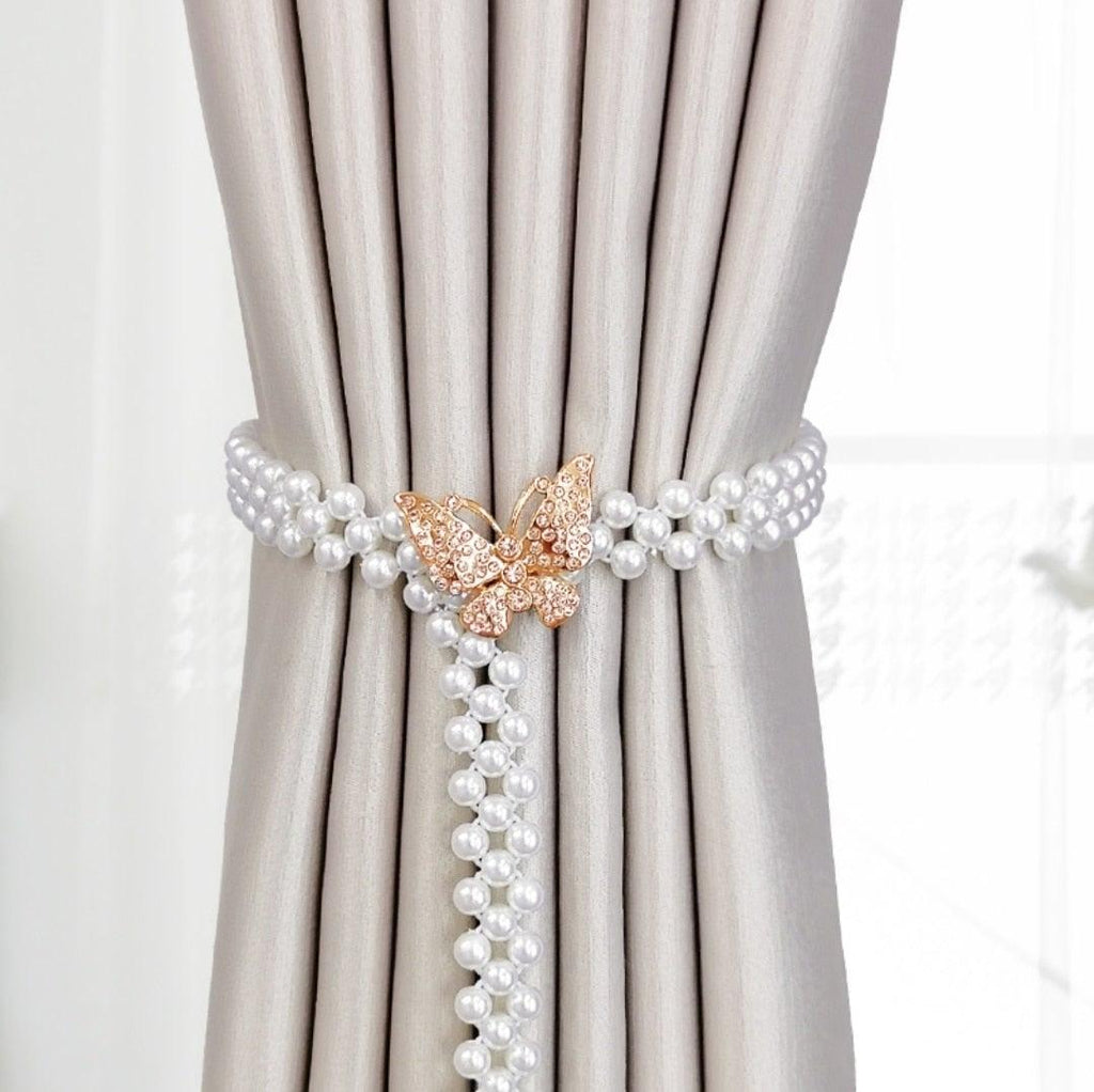 Curtain Tieback High Quality Elastic Holder Hook Buckle Clip Pretty and Fashion Polyester Decorative Home Accessories Modern Style Convenient Drape Tie Backs,Handmade Curtains Holdbacks Holder for Home Kitchen Office