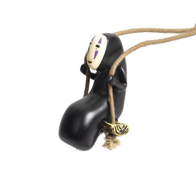 Cute Anime Car Accessories Faceless Male Cat Pendant Auto Rearview Mirror Pendant Birthday Gift Auto Decoration Anime Car Accessories of No Face Man Car Pendant Hanging Swing for Car Rear View Mirror Accessories Ornaments Coche
