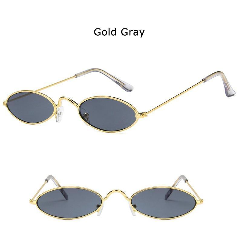 Cute Black Round Style Sun Glasses Design Retro Style Women Sunglasses New Vintage Oval Small Eyewear Metal Light Frame For Female