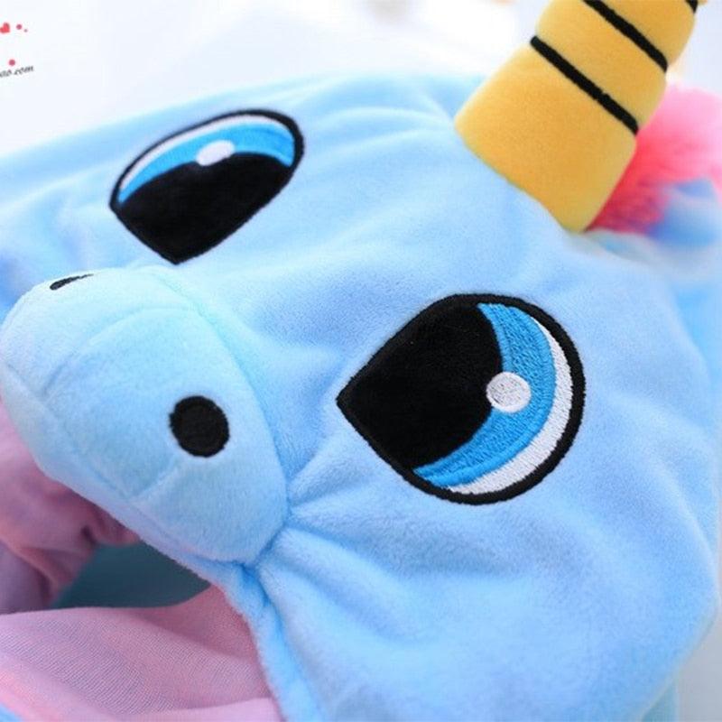 Cute Unicorn Hood Neck U Pillow Decorative Blue Pink Soft Office Nap Cushion Cute Cartoon Doll Plush Toy Gift for Children Kid Unicorn Hooded Animal Travel Neck Pillow Polyester Neck Pillow Support Cushion Unicorn Hoodie Funny Gifts for Children Women