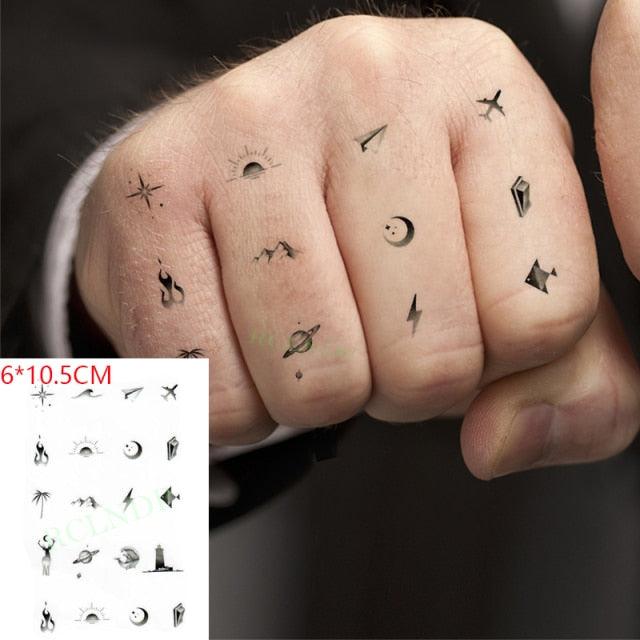 Different Small Waterproof Temporary Tattoo Sticker Cute Tatto Flash Tattoos Small Size Colorful Design for Kids Mens Womens