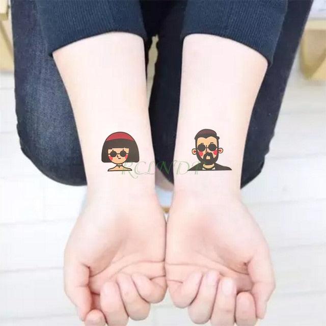 Different Small Waterproof Temporary Tattoo Sticker Cute Tatto Flash Tattoos Small Size Colorful Design for Kids Mens Womens