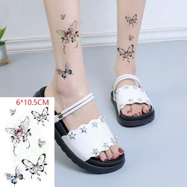 Different Small Waterproof Temporary Tattoo Sticker Cute Tatto Flash Tattoos Small Size Colorful Design for Kids Mens Womens