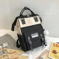 Durable Backpacks for School Teenagers Girls Designer Patchwork Bagpack With Cute Ring Bag For Travel, Laptop, Backpack Women Notebook