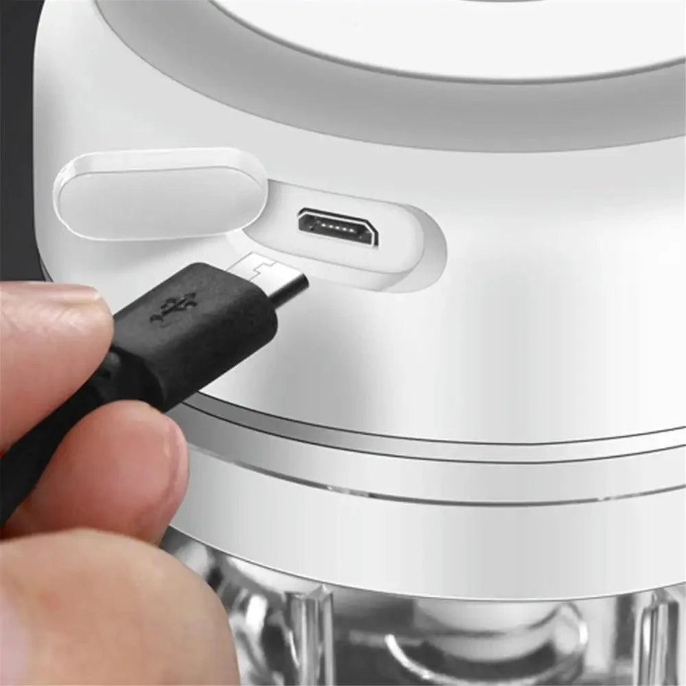 Durable Electric Food Crusher Mini Garlic Press Garlic Crusher Vegetable Chopper For Kitchen Crushed Garlic Crushed Ginger Crushed Chili