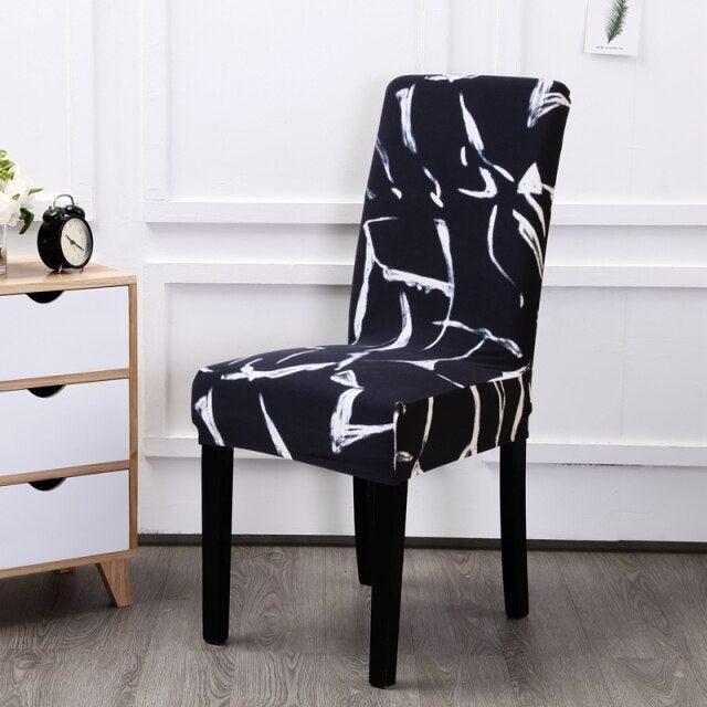 Elastic Chair Cover For Computer Dining Room kitchen office Colorful Printed Chair Covers Spandex Seat Cover Wedding Chair Covers For Dining Room Stretch Spandex Removable Washable Anti-dust Seat Slipcover Protector For Hotel Office Ceremony Banquet