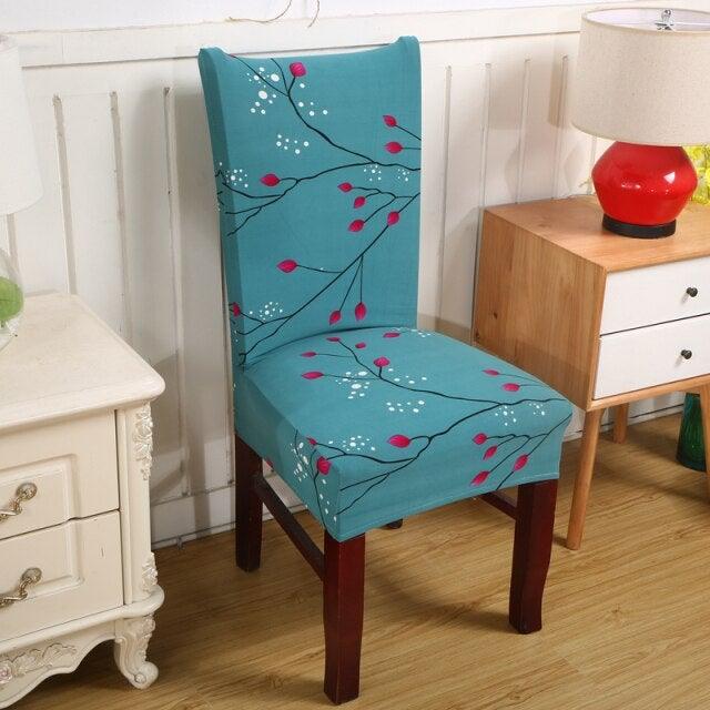 Elastic Chair Cover For Computer Dining Room kitchen office Colorful Printed Chair Covers Spandex Seat Cover Wedding Chair Covers For Dining Room Stretch Spandex Removable Washable Anti-dust Seat Slipcover Protector For Hotel Office Ceremony Banquet