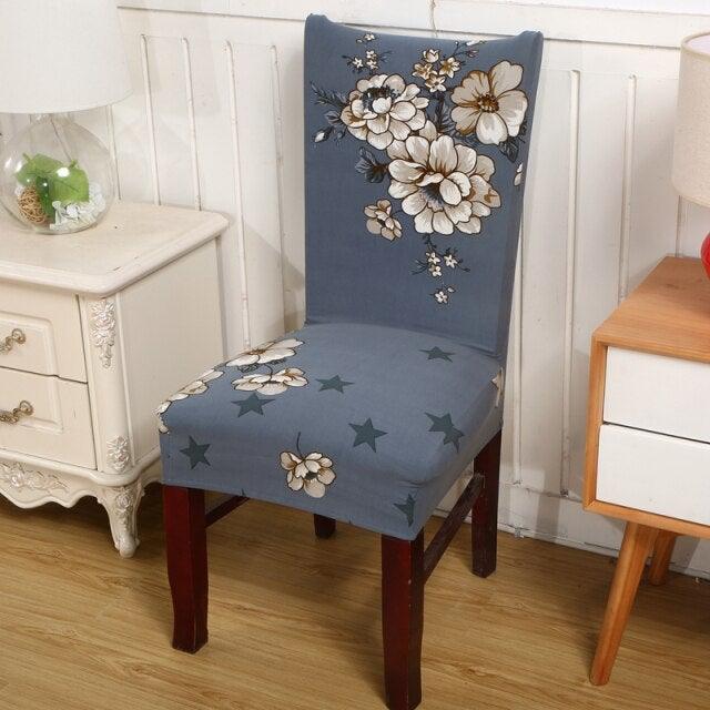 Elastic Chair Cover For Computer Dining Room kitchen office Colorful Printed Chair Covers Spandex Seat Cover Wedding Chair Covers For Dining Room Stretch Spandex Removable Washable Anti-dust Seat Slipcover Protector For Hotel Office Ceremony Banquet