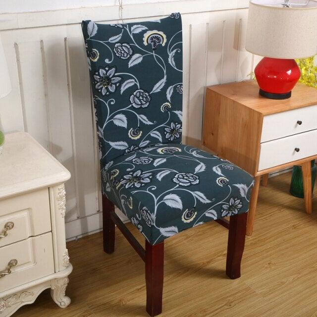Elastic Chair Cover For Computer Dining Room kitchen office Colorful Printed Chair Covers Spandex Seat Cover Wedding Chair Covers For Dining Room Stretch Spandex Removable Washable Anti-dust Seat Slipcover Protector For Hotel Office Ceremony Banquet
