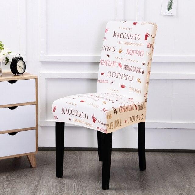 Elastic Chair Cover For Computer Dining Room kitchen office Colorful Printed Chair Covers Spandex Seat Cover Wedding Chair Covers For Dining Room Stretch Spandex Removable Washable Anti-dust Seat Slipcover Protector For Hotel Office Ceremony Banquet