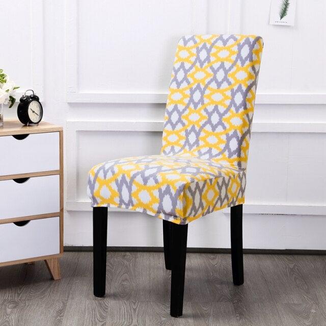 Elastic Chair Cover For Computer Dining Room kitchen office Colorful Printed Chair Covers Spandex Seat Cover Wedding Chair Covers For Dining Room Stretch Spandex Removable Washable Anti-dust Seat Slipcover Protector For Hotel Office Ceremony Banquet