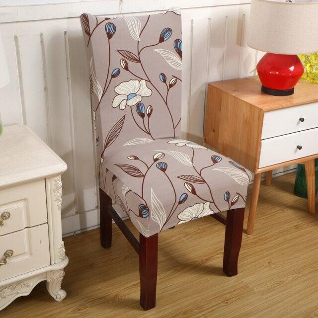 Elastic Chair Cover For Computer Dining Room kitchen office Colorful Printed Chair Covers Spandex Seat Cover Wedding Chair Covers For Dining Room Stretch Spandex Removable Washable Anti-dust Seat Slipcover Protector For Hotel Office Ceremony Banquet