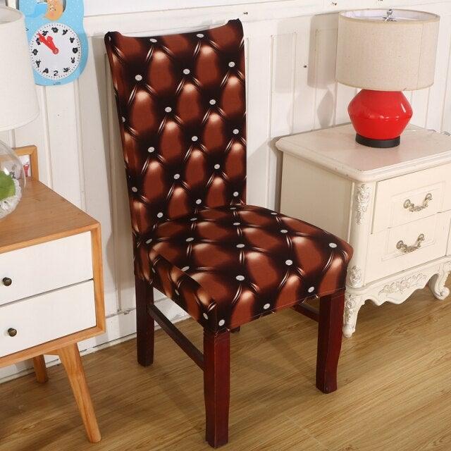 Elastic Chair Cover For Computer Dining Room kitchen office Colorful Printed Chair Covers Spandex Seat Cover Wedding Chair Covers For Dining Room Stretch Spandex Removable Washable Anti-dust Seat Slipcover Protector For Hotel Office Ceremony Banquet