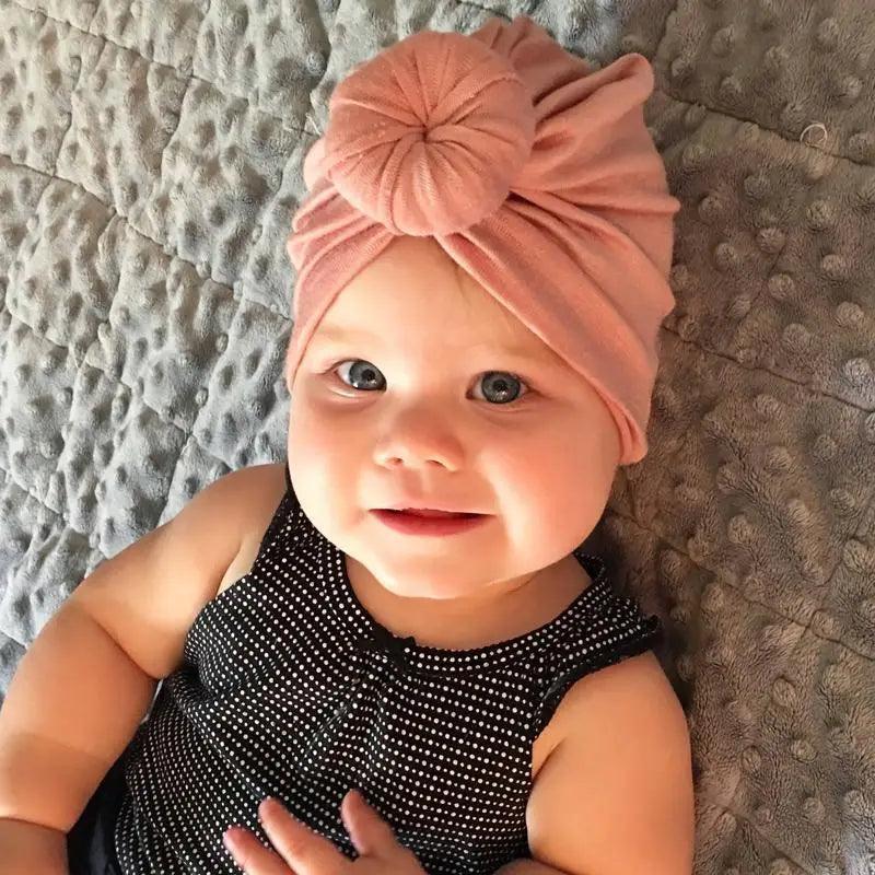 Elegance Mommy And Kids Turban Hat Cap With Big Bow Soft Cute Knot Nursery Beanie Knotted Headban