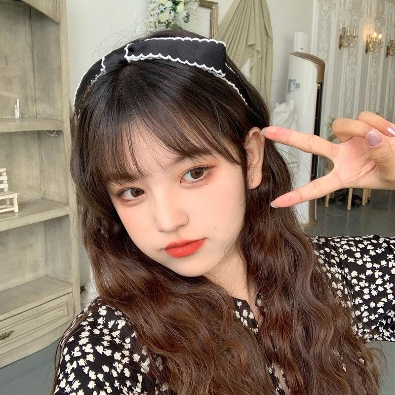 Elegant Bow Bezel Headwear Women Korean Headband Girls Vintage Hairband Hoop For Wedding Party Hair Bands Gorgeous Hair Accessories For Women