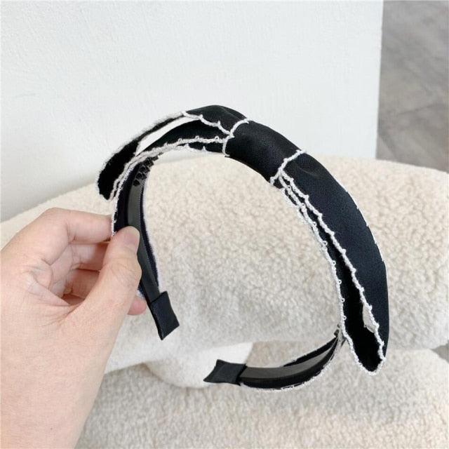 Elegant Bow Bezel Headwear Women Korean Headband Girls Vintage Hairband Hoop For Wedding Party Hair Bands Gorgeous Hair Accessories For Women