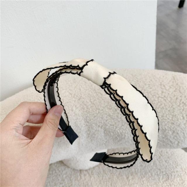 Elegant Bow Bezel Headwear Women Korean Headband Girls Vintage Hairband Hoop For Wedding Party Hair Bands Gorgeous Hair Accessories For Women