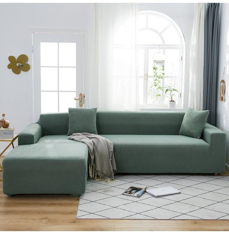 Elegant Elastic Sofa Covers Set for Living Room Chaise Lounge L Shape Corner Stretch Couch Armchair Slipcover Furniture Protector Shaped Sofa Cover Sectional Couch Cover for Living Room Fabric Chaise Lounge Slipcover