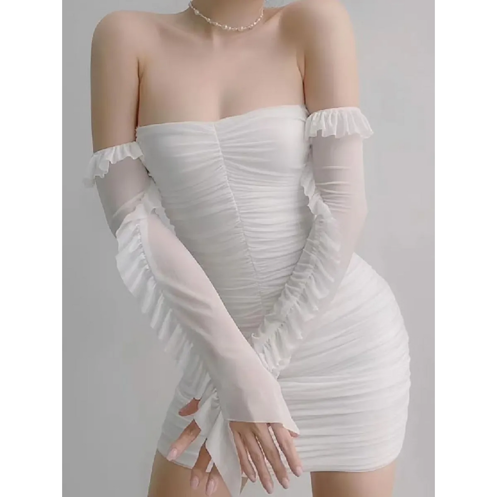 Mesh Ruched Dresses