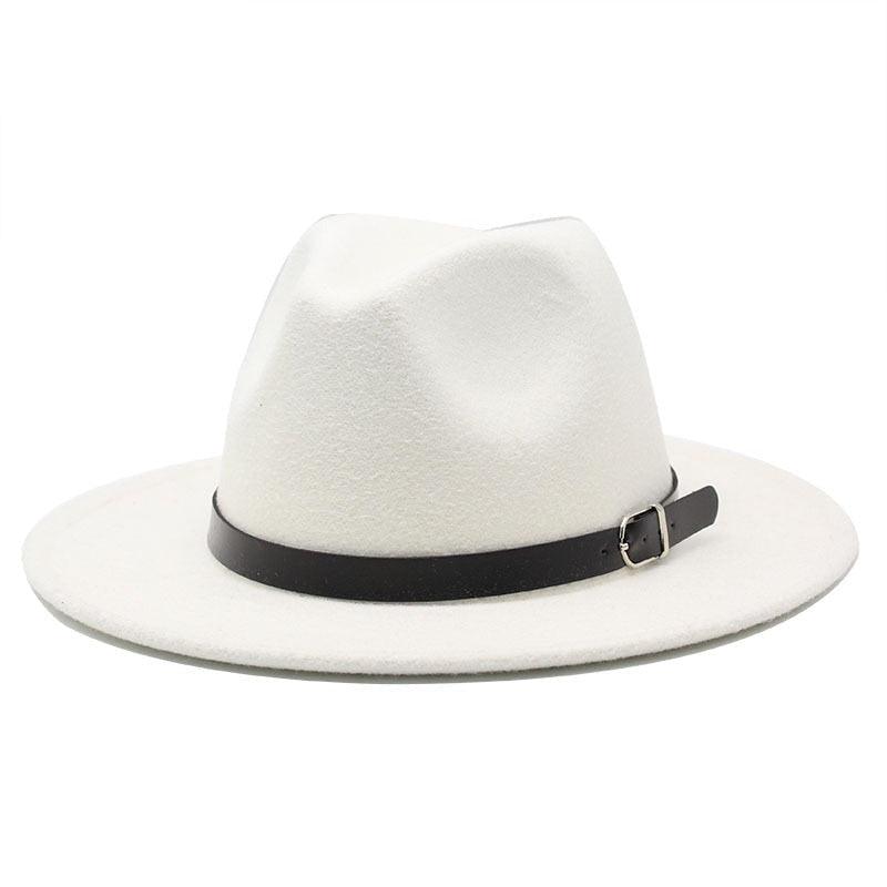 Fashion Men Fedoras Women's Fashion Jazz Hat Unisex Fashion Solid Color Large Hat Summer Spring Hat Luxury Blue Outdoor Hat Classic And Simple Wide Brim Fedora Hat Adjustable Hats For Men With Belt Buckle