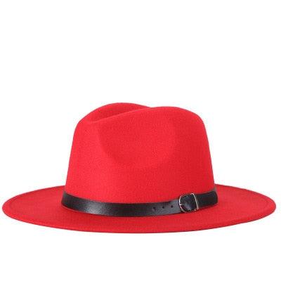 Fashion Men Fedoras Women's Fashion Jazz Hat Unisex Fashion Solid Color Large Hat Summer Spring Hat Luxury Blue Outdoor Hat Classic And Simple Wide Brim Fedora Hat Adjustable Hats For Men With Belt Buckle