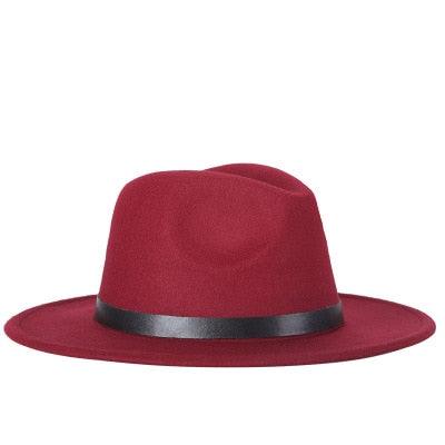 Fashion Men Fedoras Women's Fashion Jazz Hat Unisex Fashion Solid Color Large Hat Summer Spring Hat Luxury Blue Outdoor Hat Classic And Simple Wide Brim Fedora Hat Adjustable Hats For Men With Belt Buckle