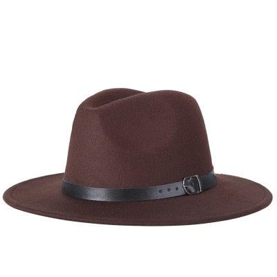 Fashion Men Fedoras Women's Fashion Jazz Hat Unisex Fashion Solid Color Large Hat Summer Spring Hat Luxury Blue Outdoor Hat Classic And Simple Wide Brim Fedora Hat Adjustable Hats For Men With Belt Buckle