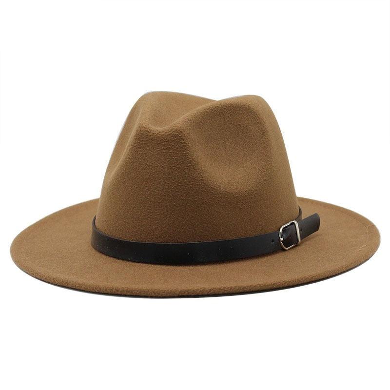 Fashion Men Fedoras Women's Fashion Jazz Hat Unisex Fashion Solid Color Large Hat Summer Spring Hat Luxury Blue Outdoor Hat Classic And Simple Wide Brim Fedora Hat Adjustable Hats For Men With Belt Buckle