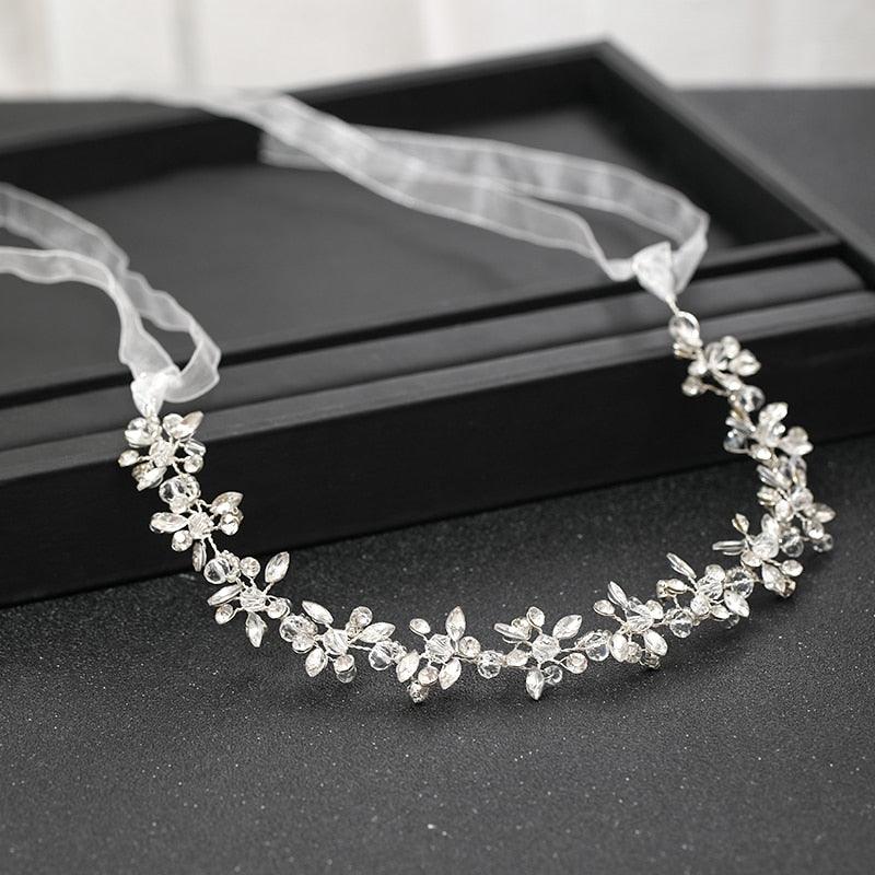 Fashion Silver Color Headbands For Handmade Crystal Rhinestone Tiaras Hairbands Wedding Gorgeous Hair Accessories For Women