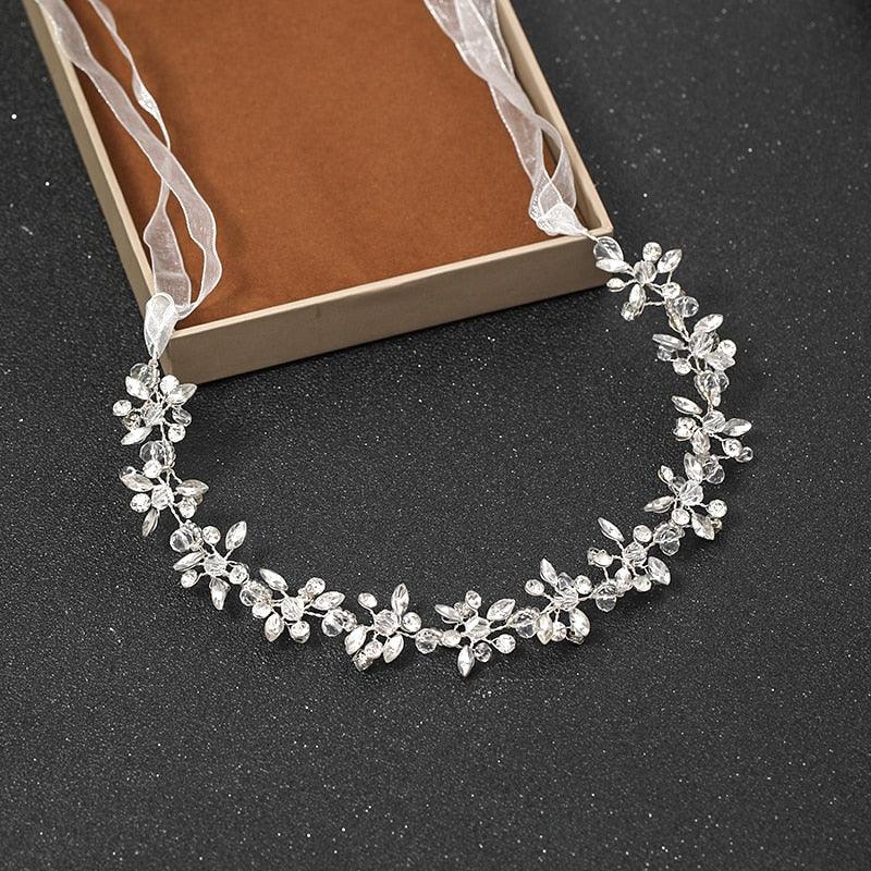 Fashion Silver Color Headbands For Handmade Crystal Rhinestone Tiaras Hairbands Wedding Gorgeous Hair Accessories For Women