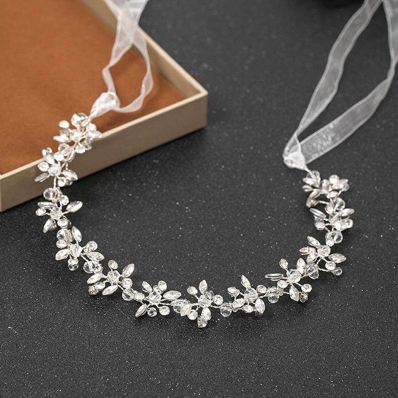 Fashion Silver Color Headbands For Handmade Crystal Rhinestone Tiaras Hairbands Wedding Gorgeous Hair Accessories For Women