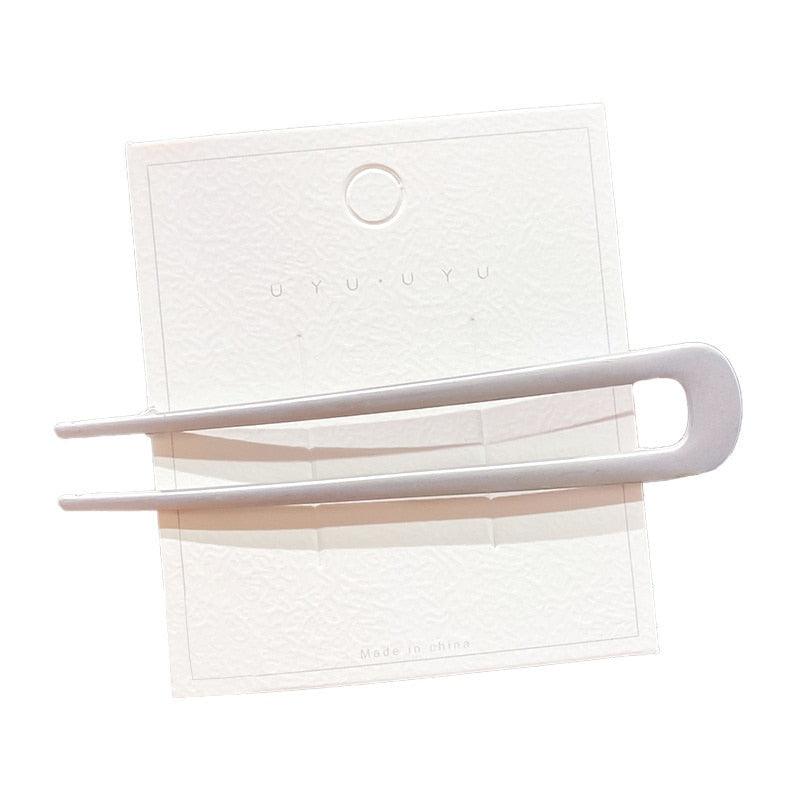 Fashion U Shape Metal Hair Sticks For Women Hair Clips Hair Accessories Elegant Simple Gold Color Hairpins Girl Headwear Jewelry Gorgeous Hair Accessories For Women