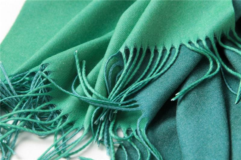 Fashion Winter Solid Soft Scarf Cashmere Lightweight Scarves Shawls Cashmere Escharpe Scarfs Lightweight Shawls Hijabs Shawls Escharpe Elegant Wrap Blanket Bandana Tassel For Lady