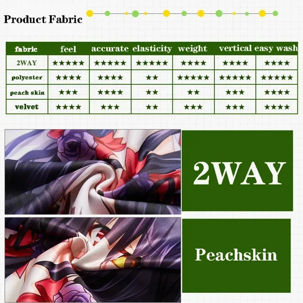 Silver-Haired Femme Fatale Dakimakura – 2WAY Body Pillow Cover