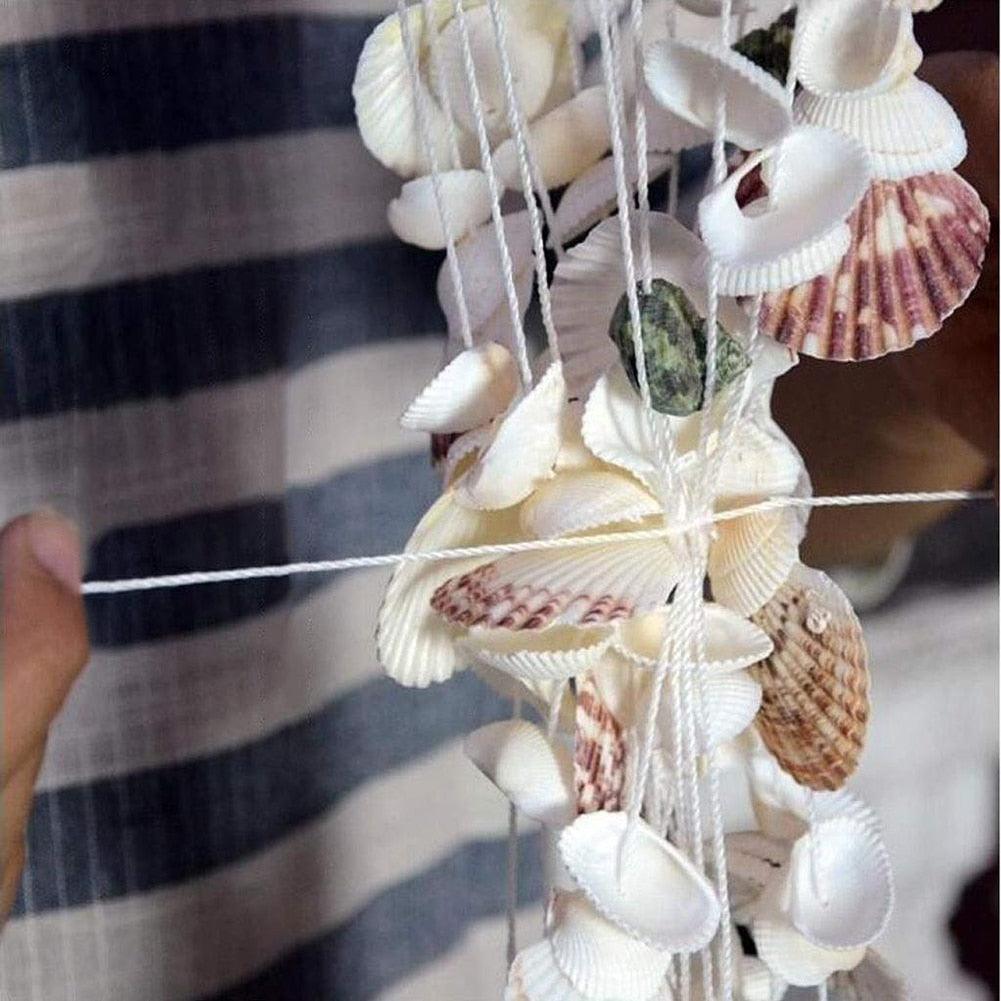 Garden Outdoor Wind Chimes Gifts for Women Home Yard Garden Decoration Mediterranean Natural Shell Wind Chimes Gift Girl Room Decor Waterproof Wind-chimes For Outdoor Garden Patio Porch Decorative Birthday Gardening Gifts For Mom Grandma Friends